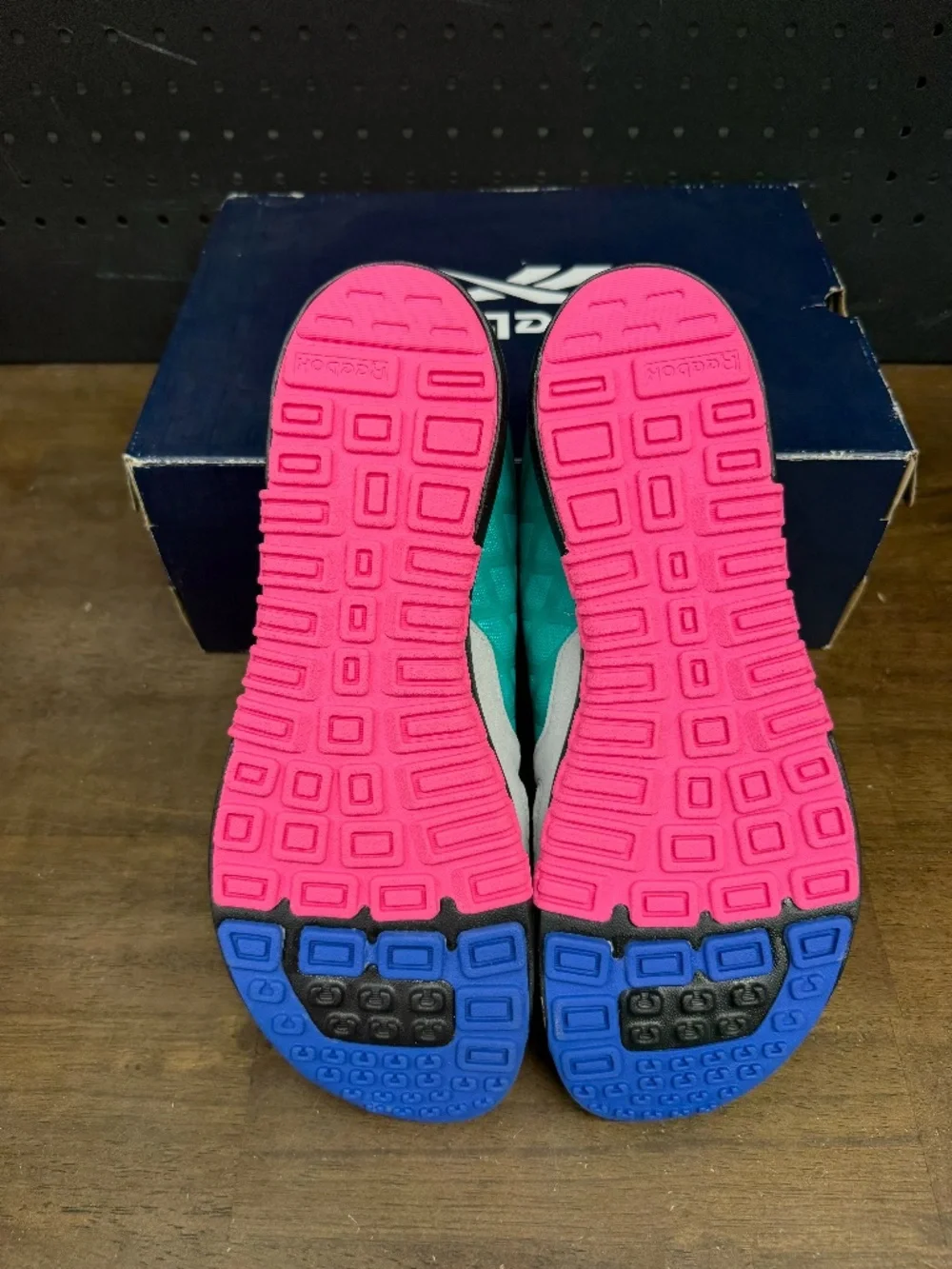 New W/ Box! Men's Reebok Nano 2.0 Teal Grey Pink Training Sneakers Size 10.5